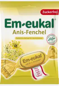 Em-eukal Anis-Fenchel Hustenbonbons mit Süßungsmitteln und Vitamin C, 75 g