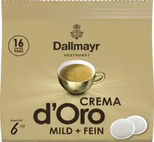 Dallmayr Crema d'Oro mild + fein Kaffepads, 112 g