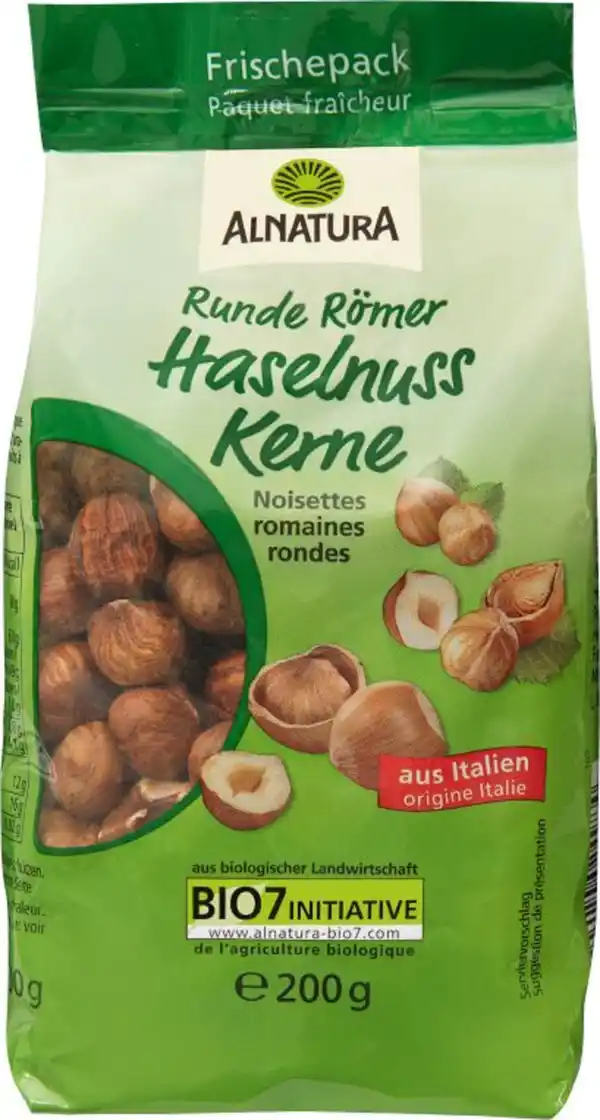 Bild 1 von Alnatura Bio Runde Römer Haselnusskerne, 200 g