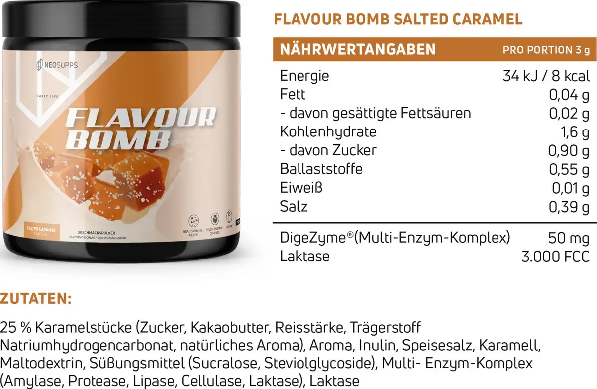 Bild 2 von Neosupps Flavour Bomb Salted Caramel, 250 g