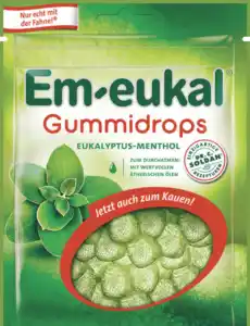 Em-eukal Gummibonbons Eulalyptus-Menthol mit ätherischen Ölen, 90 g