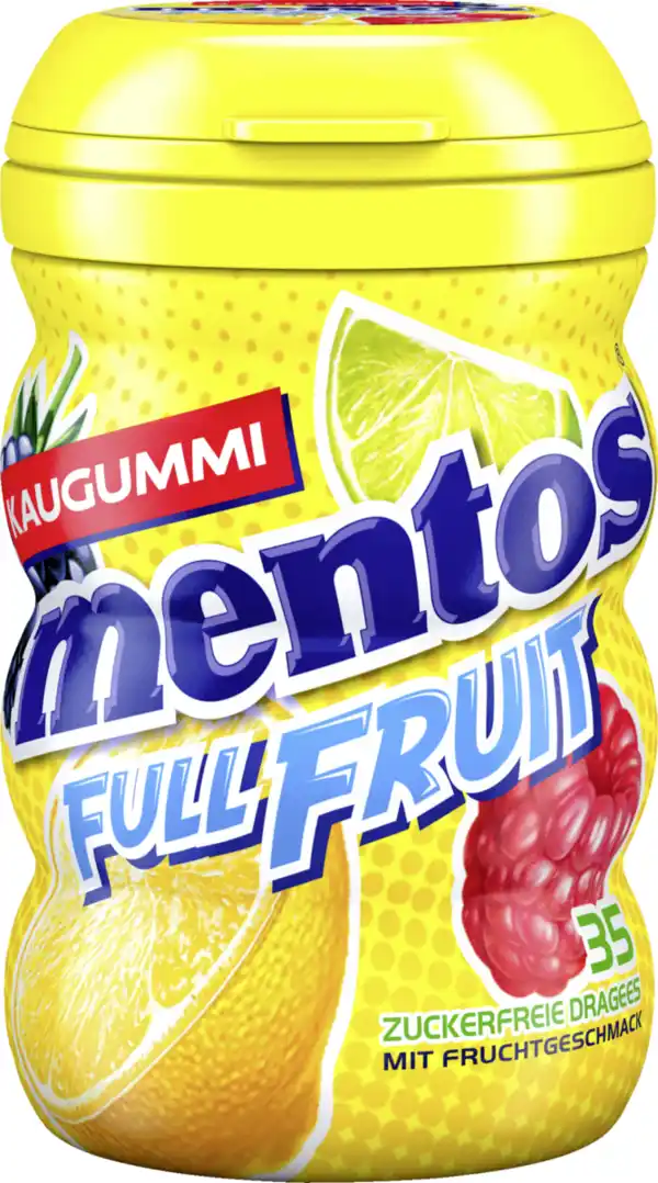 Bild 1 von mentos Kaugummi-Dragees Full Fruit, 70 g