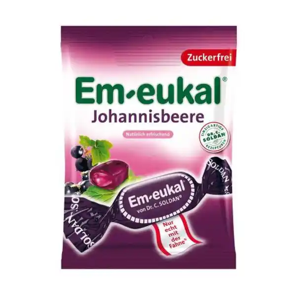 Bild 1 von Em-eukal Hustenbonbons mit Süßungsmitteln und Vitamin C, 75 g