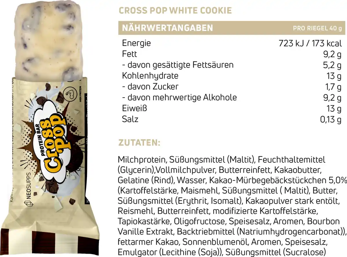 Bild 2 von Neosupps CrossPop White Cookie, 40 g