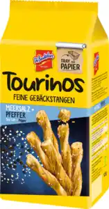 De Beukelaer Tourinos Feine Gebäckstangen Meersalz & schwarzer Pfeffer, 125 g