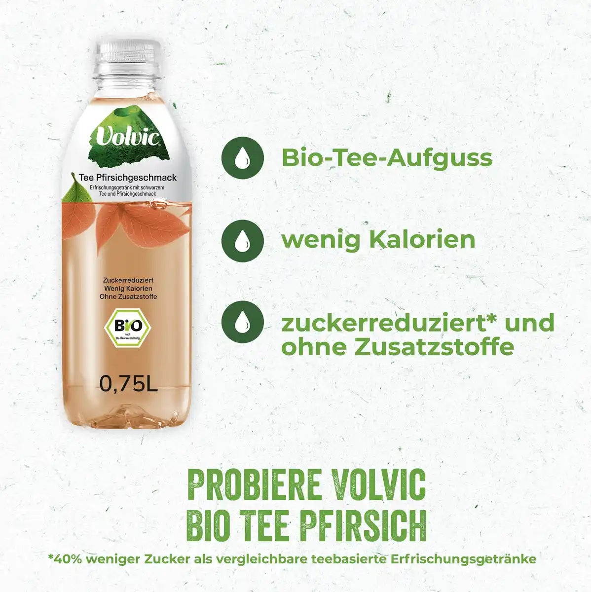 Bild 2 von Volvic Bio Tee Pfirsichgeschmack, 750 ml