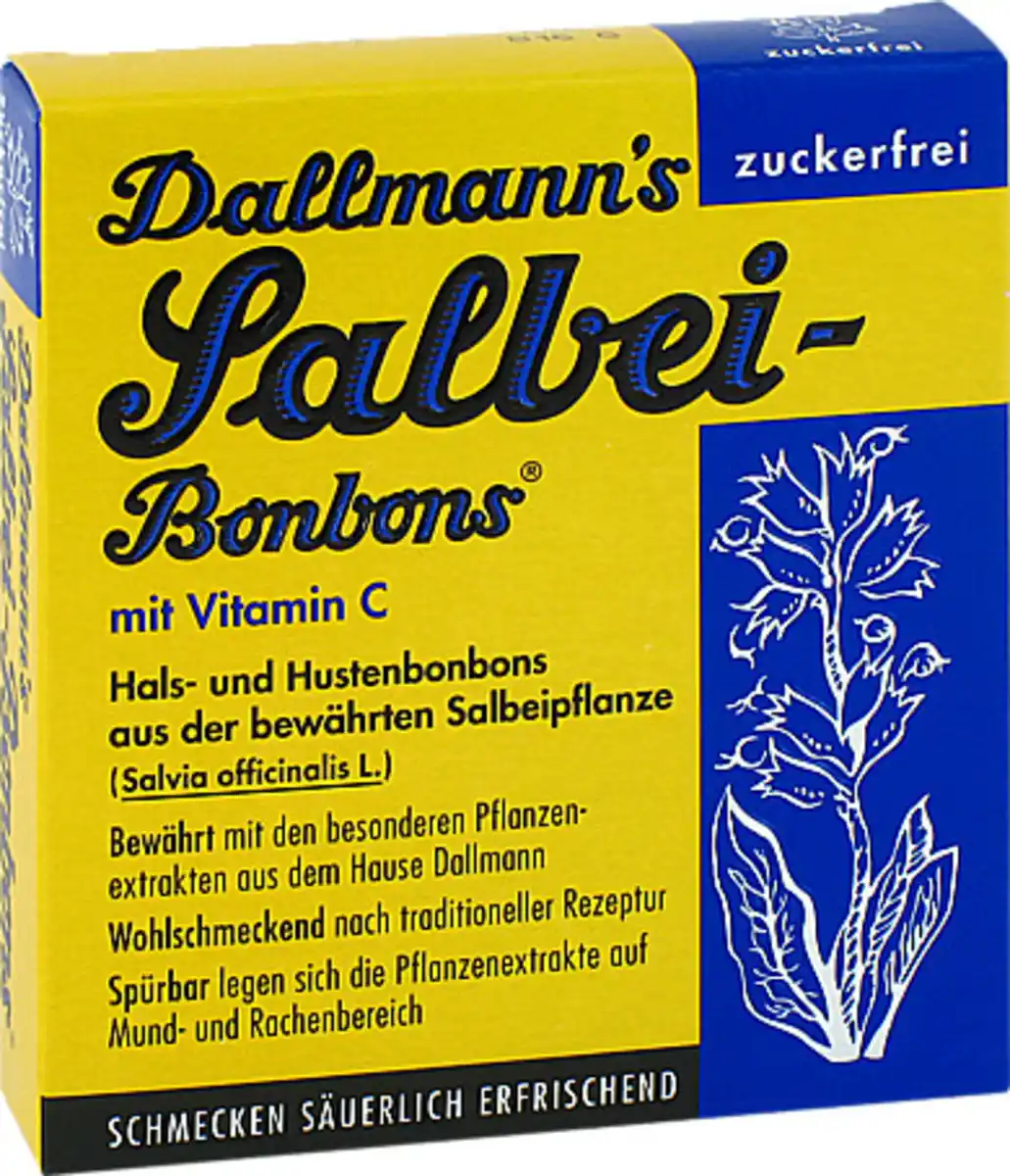 Bild 1 von Dallmann`s Salbei-Bonbons zuckerfrei, 37 g