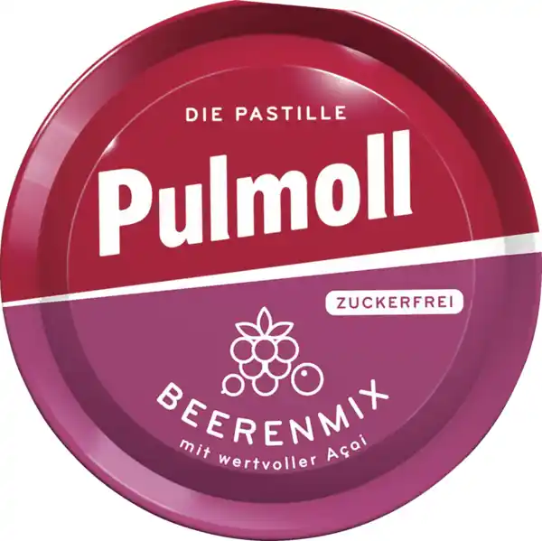 Bild 1 von Pulmoll Mixed Berry Halspastillen mit Açaí, 50 g