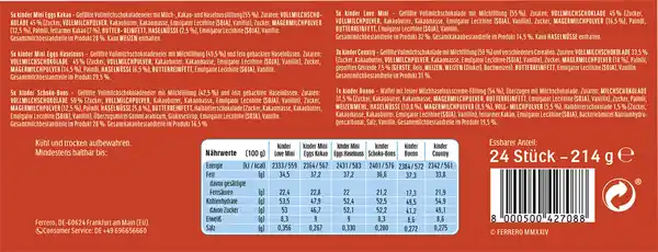 Bild 2 von Ferrero Kinder Mix Geschenk Adventskalender 2024, 214 g