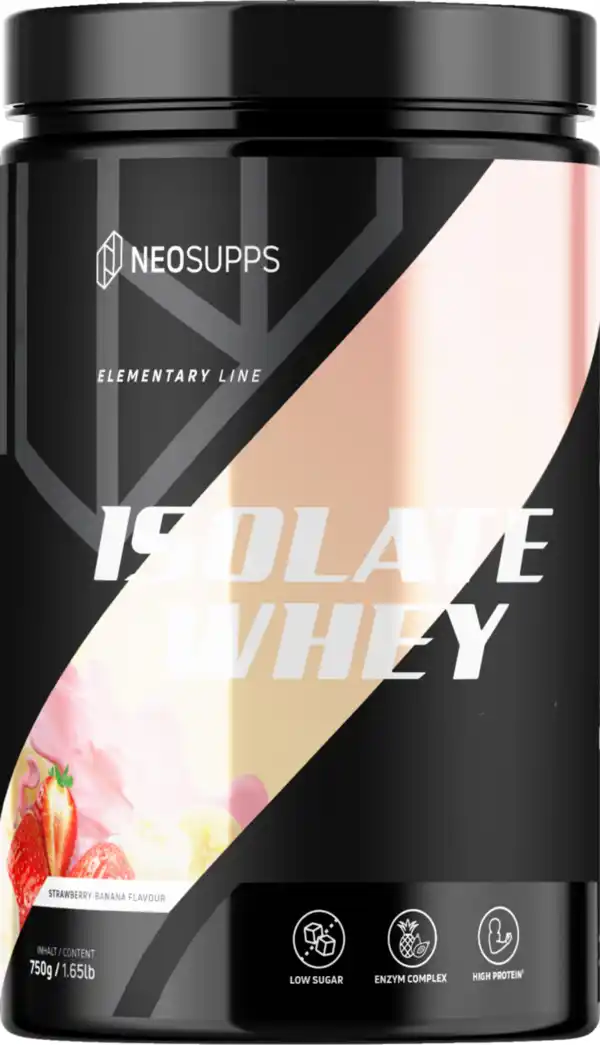 Bild 1 von Neosupps Isolate Whey Strawberry-Banana, 750 g