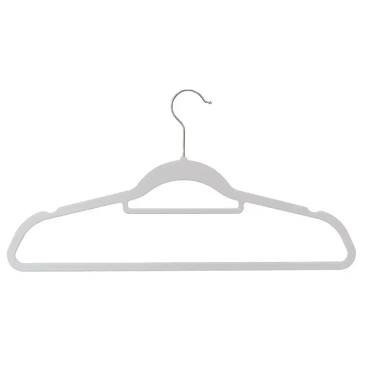 Bild 1 von Beflockte Kleiderbügel, 20 Stück, grau