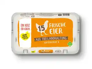 Frische Eier aus Freilandhaltung,  15 Stu