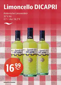 Limoncello DICAPRI italienischer Limonenlikör 30 % Vol.