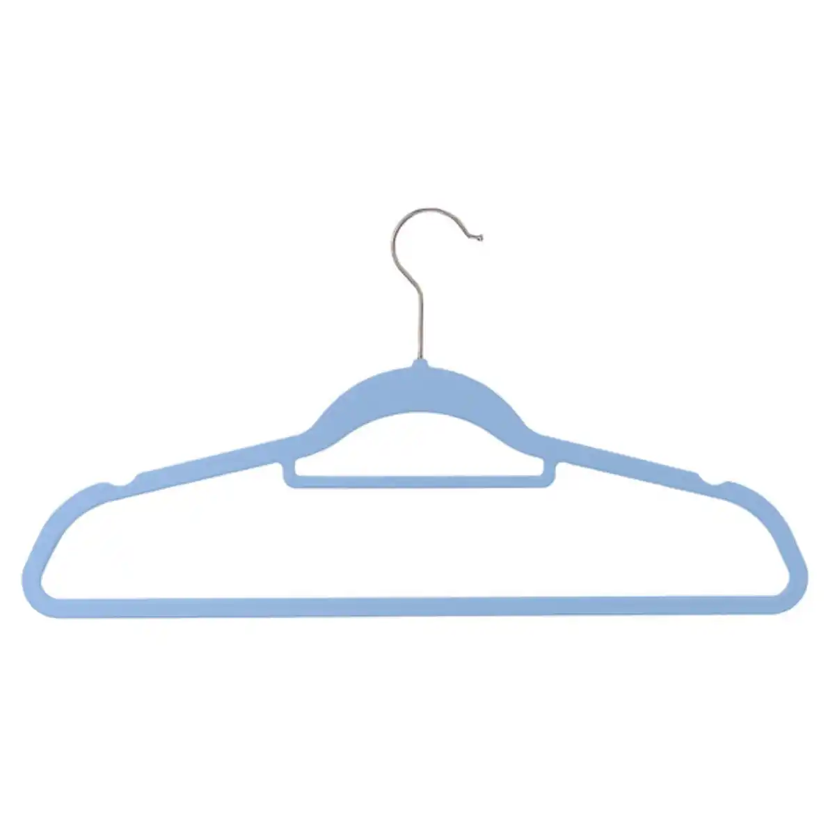 Bild 1 von Beflockte Kleiderbügel, 20 Stück, blau