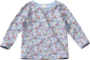 ALANA Langarmshirt Pro Climate mit Blumen-Muster, blau, Gr. 116