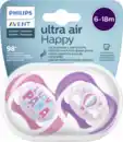 Bild 1 von PHILIPS AVENT ultra air Happy Schnuller Ballon & Papa 6-18 Monate