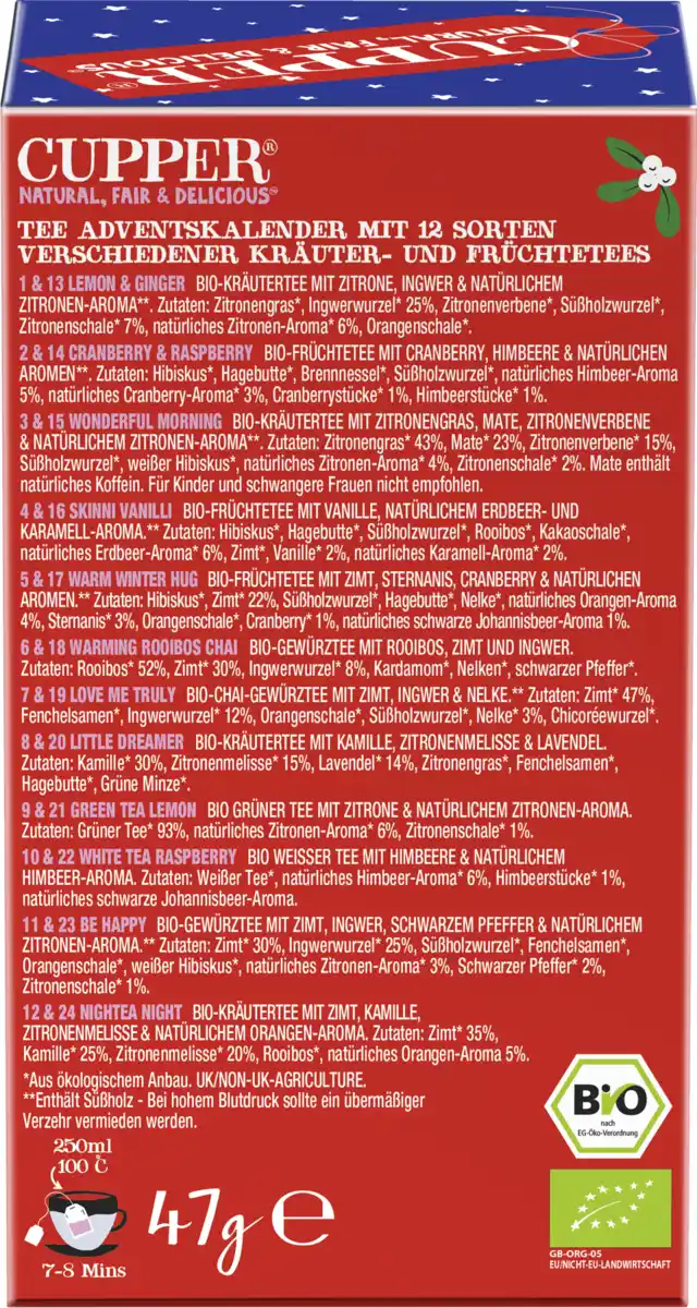 Bild 3 von Cupper Bio Tee Adventskalender 2024, 47 g