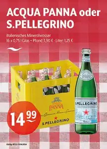 ACQUA PANNA oder S.PELLEGRINO italienisches Mineralwasser