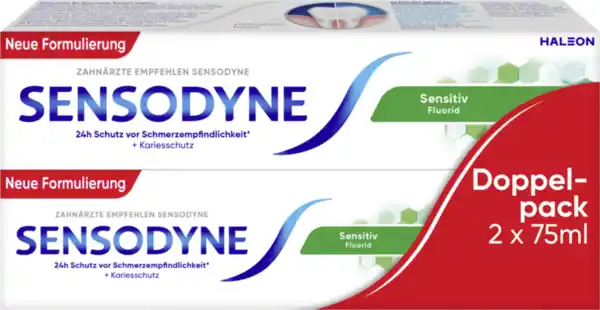 Bild 1 von Sensodyne Fluorid Zahncreme Doppelpack, 150 ml