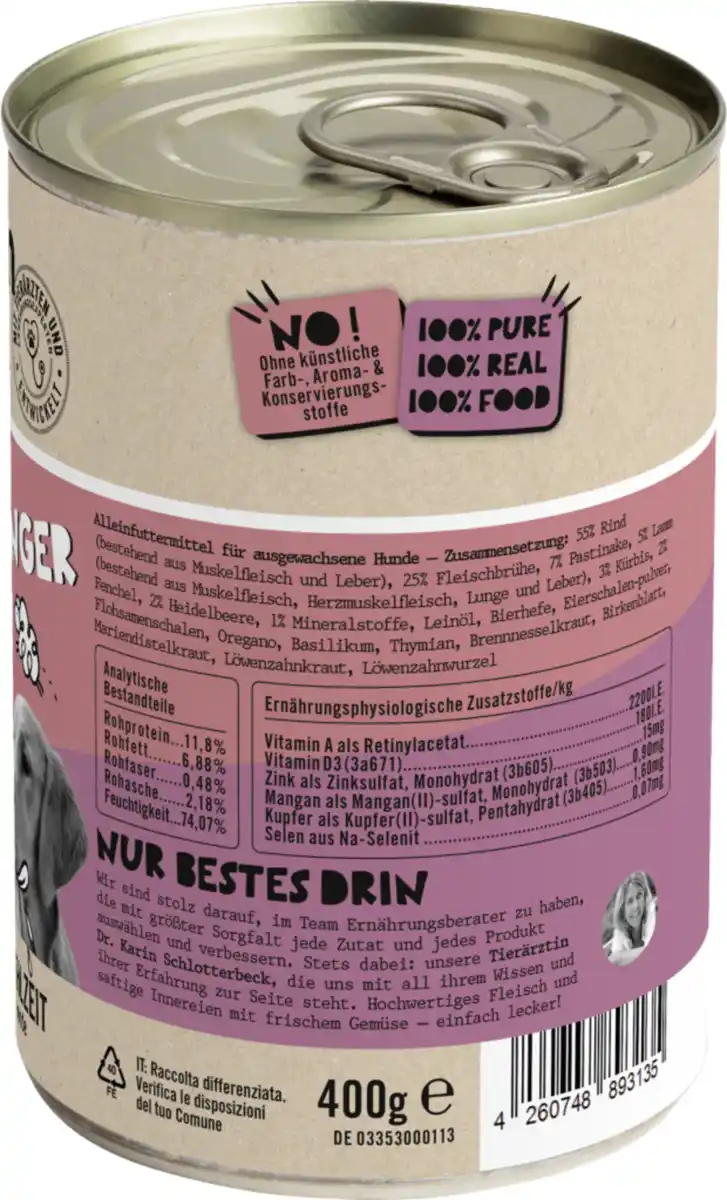 Bild 2 von Dogs'n Tiger Glücksbringer Rind mit Lamm, 400 g