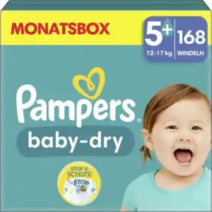 Pampers Baby Dry Windeln Gr.5+ (12-17kg) Monatsbox