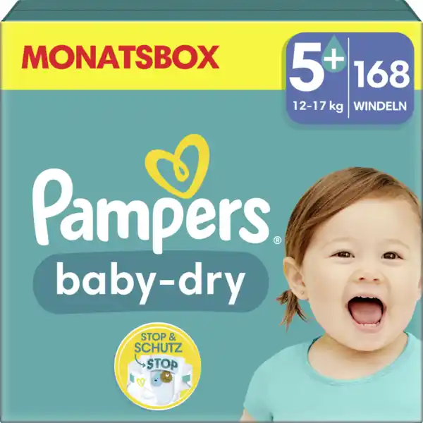 Bild 1 von Pampers Baby Dry Windeln Gr.5+ (12-17kg) Monatsbox