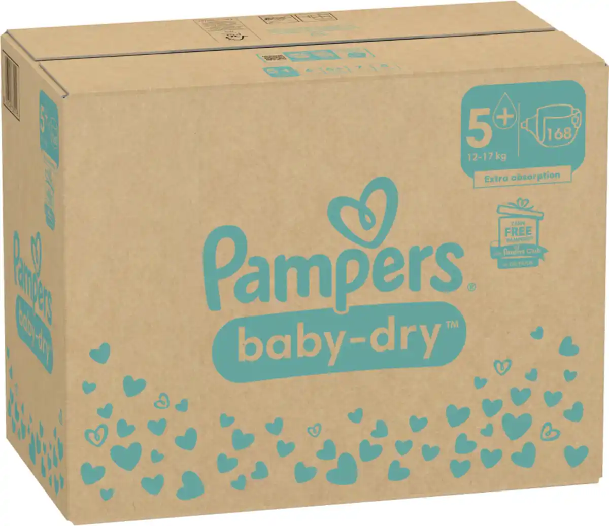 Bild 1 von Pampers Baby Dry Windeln Gr.5+ (12-17kg) Monatsbox