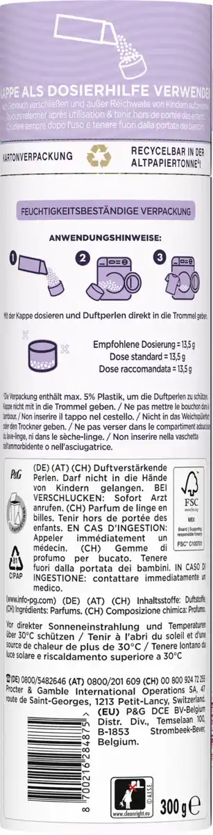 Bild 4 von Lenor Wäscheparfüm Light Lavendel Seidenbaumblüte, 300 g