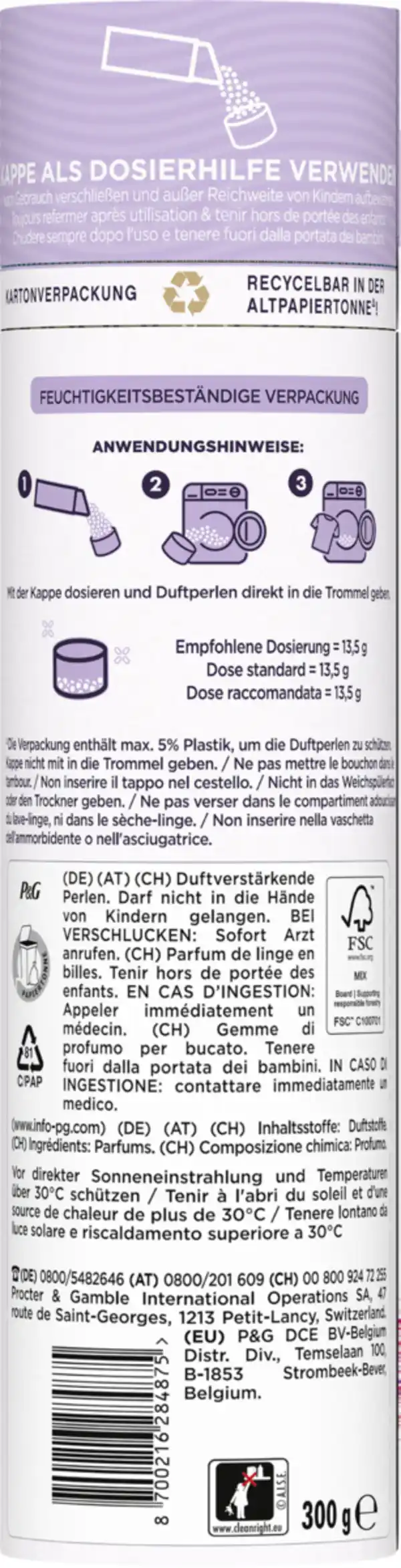Bild 4 von Lenor Wäscheparfüm Light Lavendel Seidenbaumblüte, 300 g