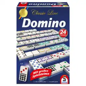 Classic Line, Domino, mit extra großen Spielfiguren