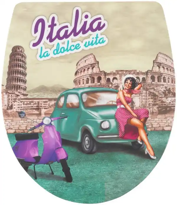 Bild 1 von ADOB WC-Sitz Italia la dolce vita, Absenkautomatik, zur Reinigung auf Knopfdruck abnehmbar
