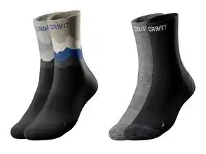 CRIVIT Herren Outdoorsocken, 2 Paar, optimale Passform