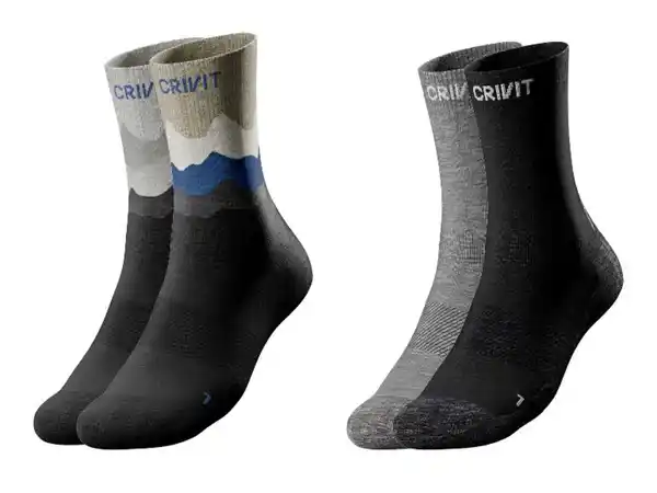 Bild 1 von CRIVIT Herren Outdoorsocken, 2 Paar, optimale Passform