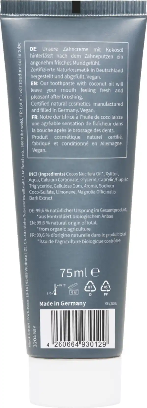Bild 2 von Niyok Zahncreme Spearmint, 75 ml