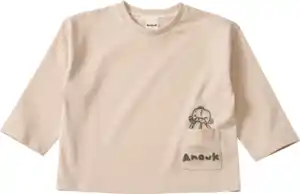 Anouk natubini Anouk Langarmshirt mit Leinen & Stickereien, beige, Gr. 104