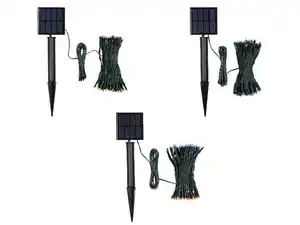 LIVARNO home LED-Solar-Lichterkette, 8 Lichteffekte,  50 LEDs