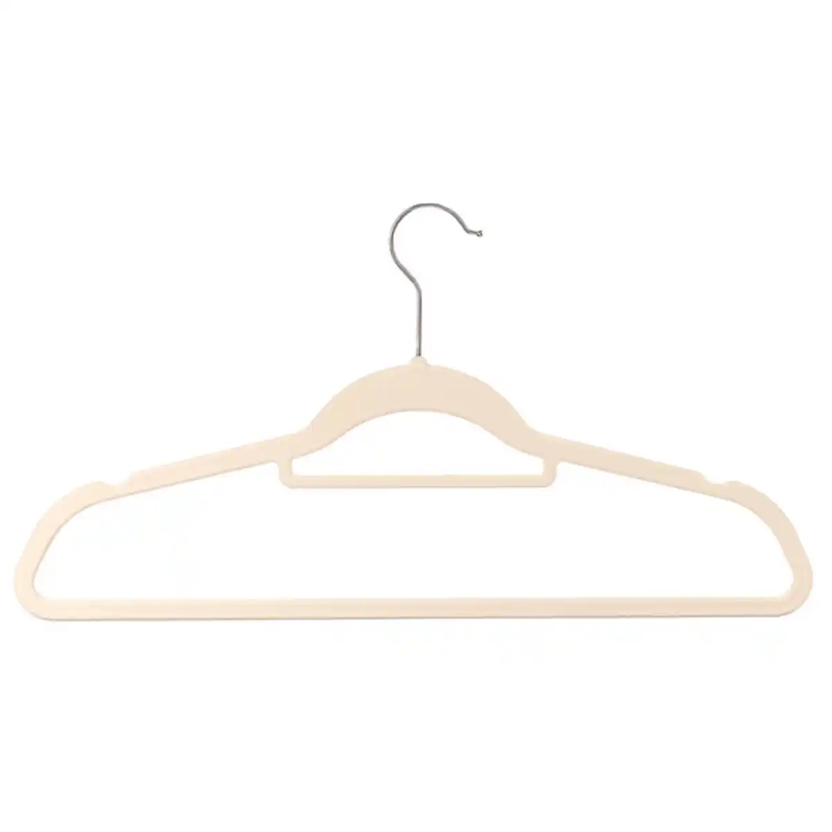 Bild 1 von Beflockte Kleiderbügel, 20 Stück, beige