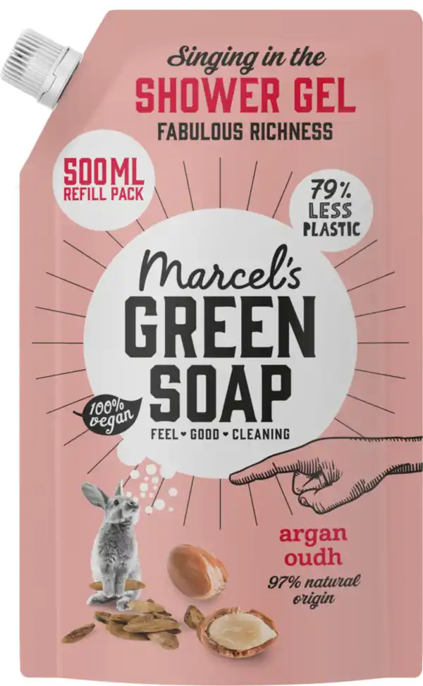 Bild 1 von Marcel's Green Soap Duschgel Argan & Oudh Nachfüllpackung, 500 ml