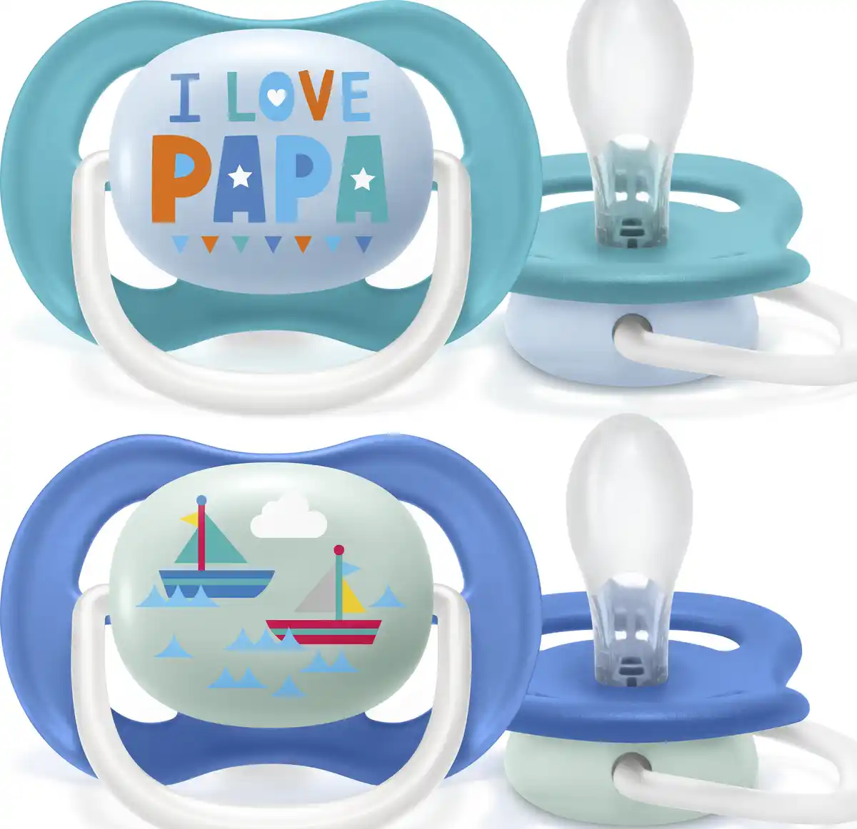 Bild 2 von PHILIPS AVENT ultra air Happy Schnuller Boot & Papa 6-18 Monate