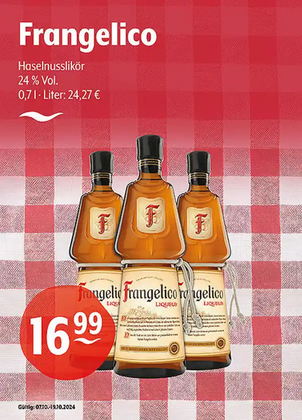 Bild 1 von Frangelico Haselnusslikör 24 % Vol.