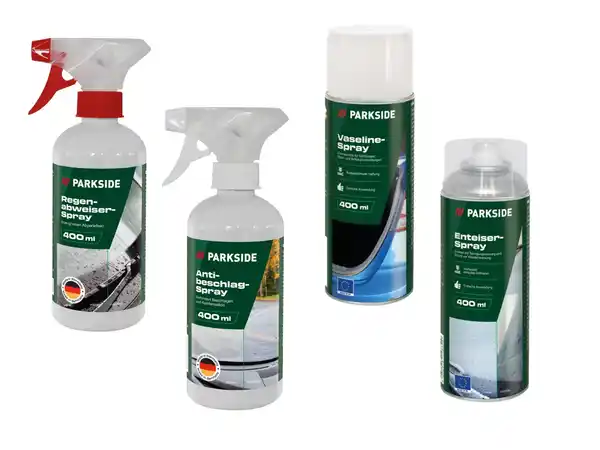 Bild 1 von PARKSIDE® Antibeschlag-/Regenabweiser-/Vaseline-/Enteiser-Spray,  400 ml