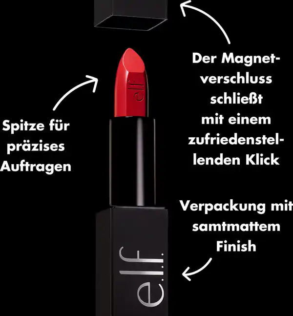 Bild 2 von e.l.f. Cosmetics O Face Satin Lipstick Shameless, 3,8 g
