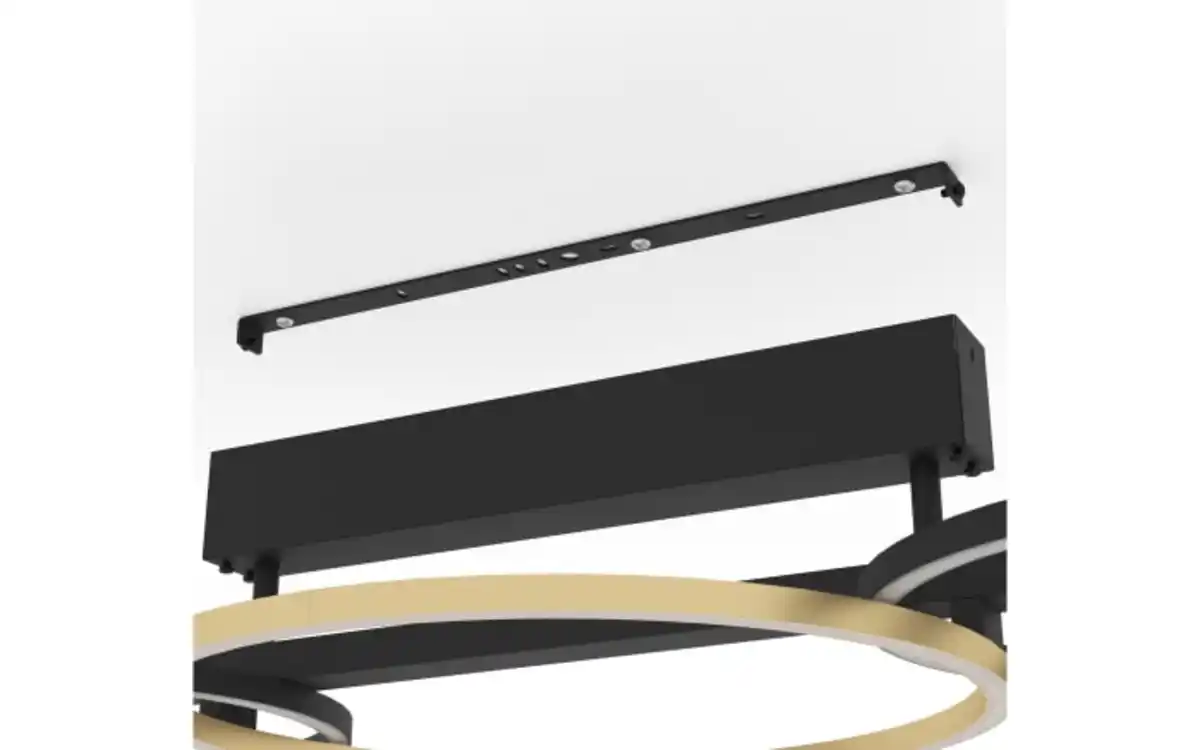 Bild 2 von LED-Deckenleuchte LANACERA, schwarz/gold, inkl. Dimmfunktion