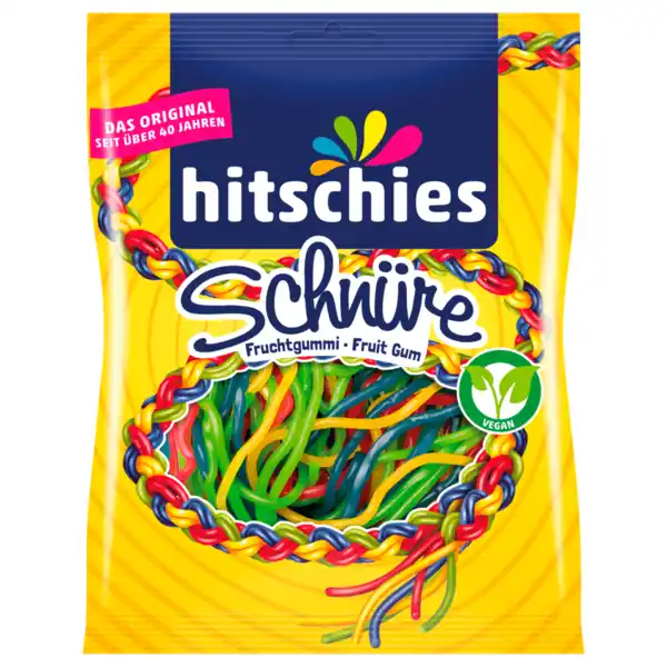 Bild 1 von Hitschies Fruchtgummi-Schnüre 4 Farben 125g