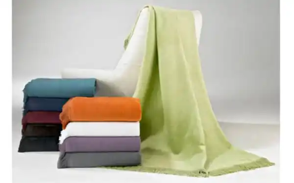 Bild 2 von Fransenplaid, anthrazit, 130 x 170 cm