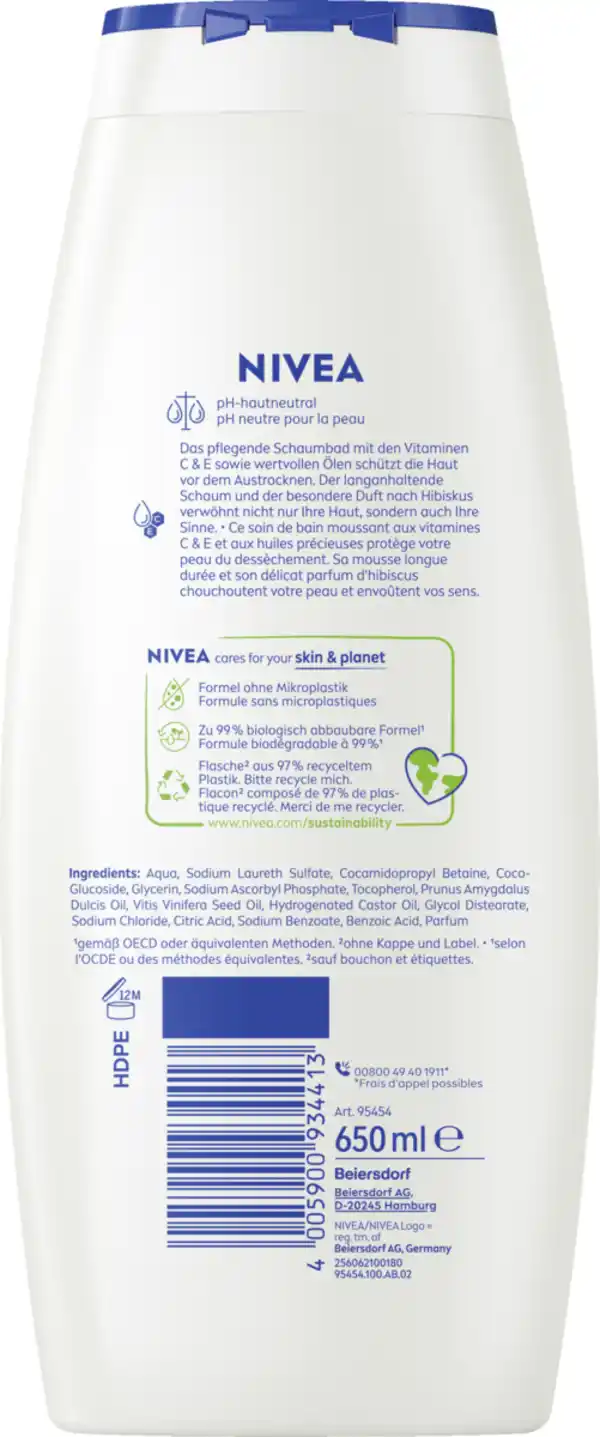 Bild 2 von NIVEA Care & Relax Pflegendes Schaumbad, 650 ml