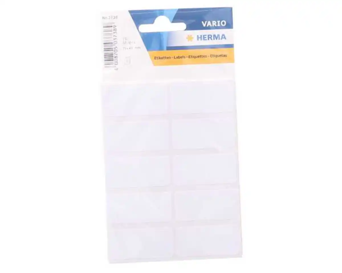 Bild 1 von Etiketten Vielzweck, weiß, 70 Stück, ca. 19x40mm