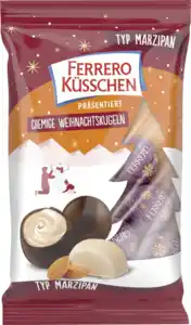 Ferrero Küsschen Cremige Weihnachtskugeln Marzipan, 100 g