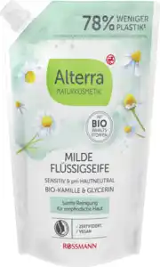 Alterra NATURKOSMETIK Milde Flüssigseife Bio-Kamille Nachfüllbeutel, 500 ml