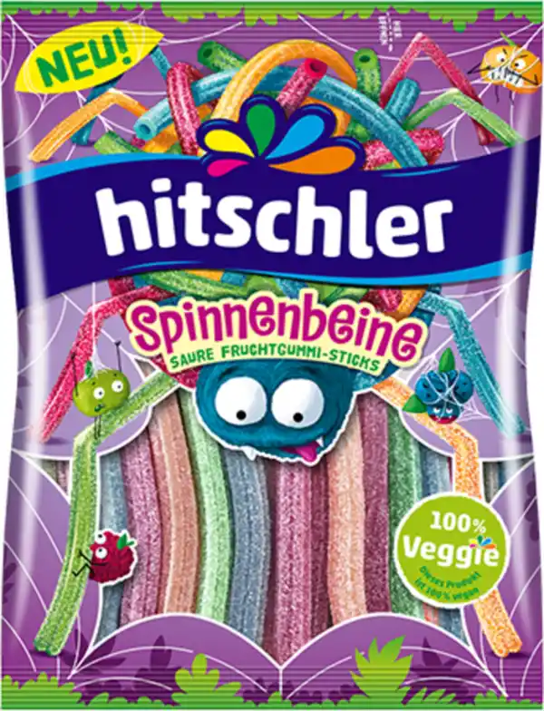 Bild 1 von hitschies Spinnenbeine Saure Fruchtgummi-Sticks, 125 g